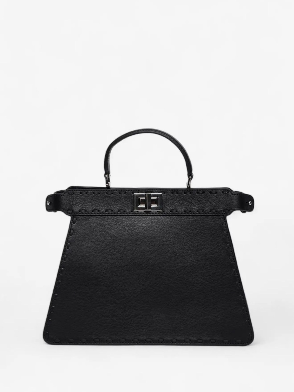 Mini Black Luxury Satchel Handbag 100% Leather NWT